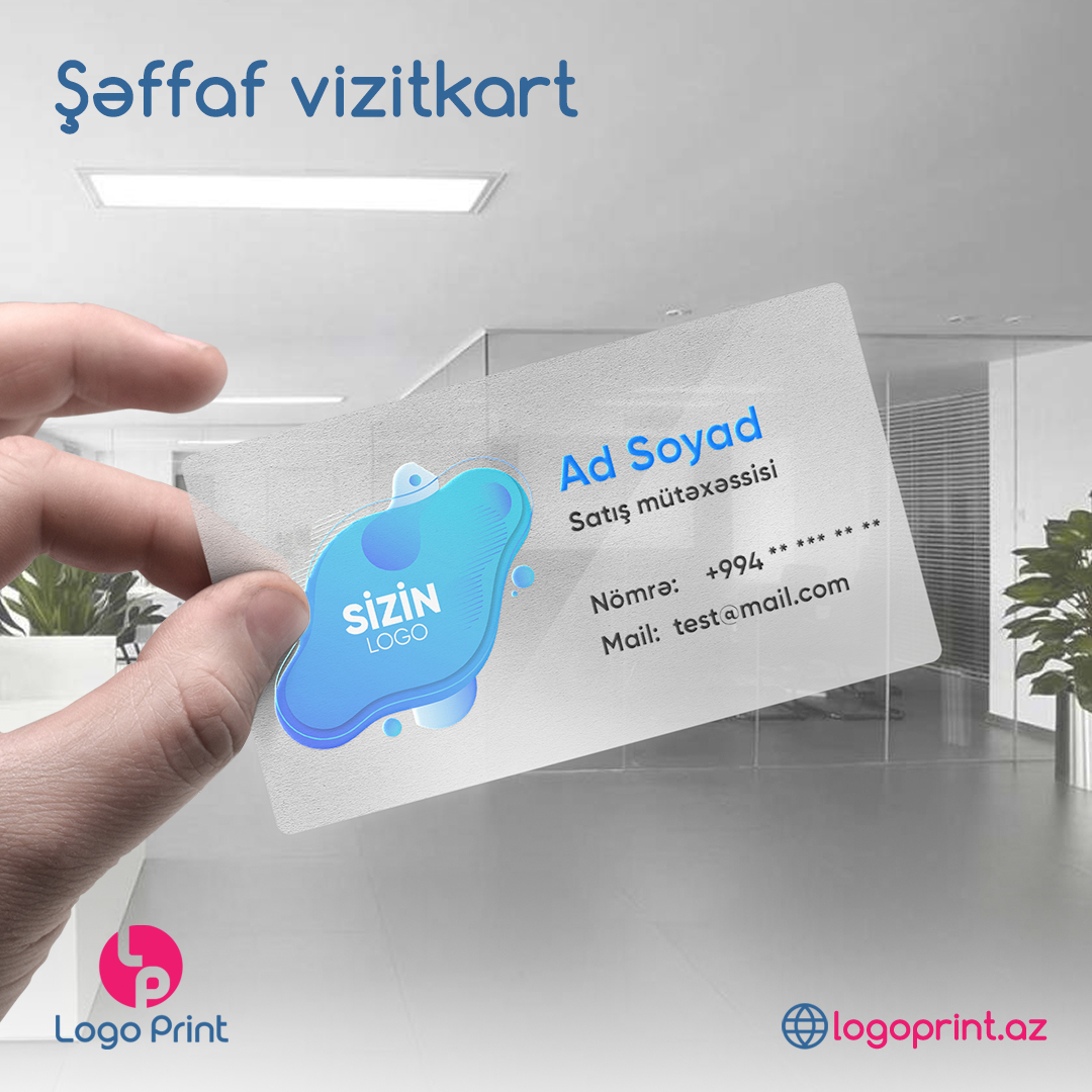 Şəffaf vizitkart
